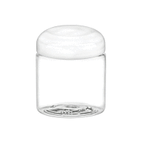 8oz PET Jars w/White Dome Lid w/ PS22 Liner