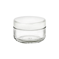 6ml Clear PET Jar w/White Lid