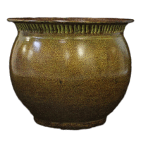Brown Footed Round Planter Pot (Case of 36 Pots) 