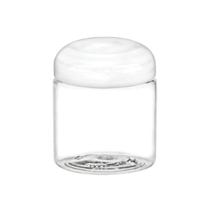 4oz PET Jars w/White Dome Lid w/ PS22 Liner