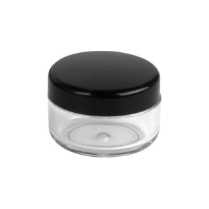 6ml Clear PET Jar w/Black Lid