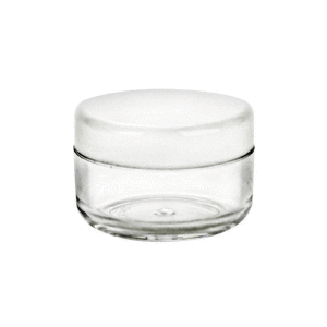 10ml Clear PET Jar w/White Lid