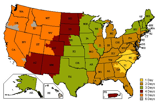 Online Orders Shipping Transit Times