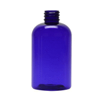 4oz Cobalt Blue PET Boston Round Bottles