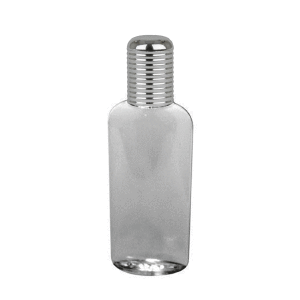 1oz Clear PET Tapered Oval Bottles w/Caps