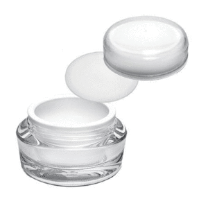 15ml Round Acrylic Jar w/ White Lid