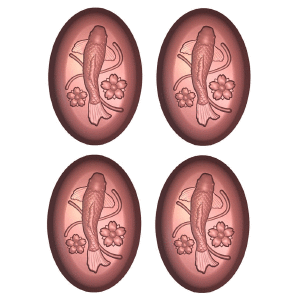 Professional Oval Koi Soap Mold