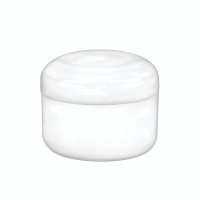 1oz White Double Wall Jars W/Lid