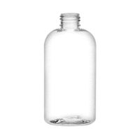 8oz Clear PET Boston Round Bottles