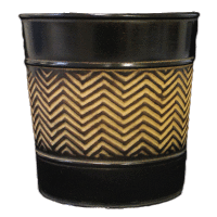 Brown/Tan Embossed Planter Pot (Case of 40 Pots) 