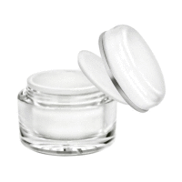 50ml Round Acrylic Jar w/ White Lid