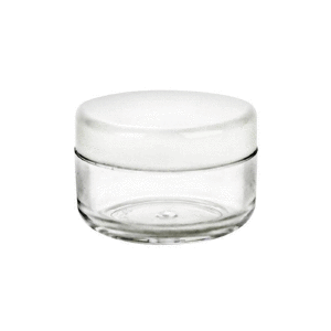 6ml Clear PET Jar w/White Lid