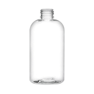 8oz Clear PET Boston Round Bottles